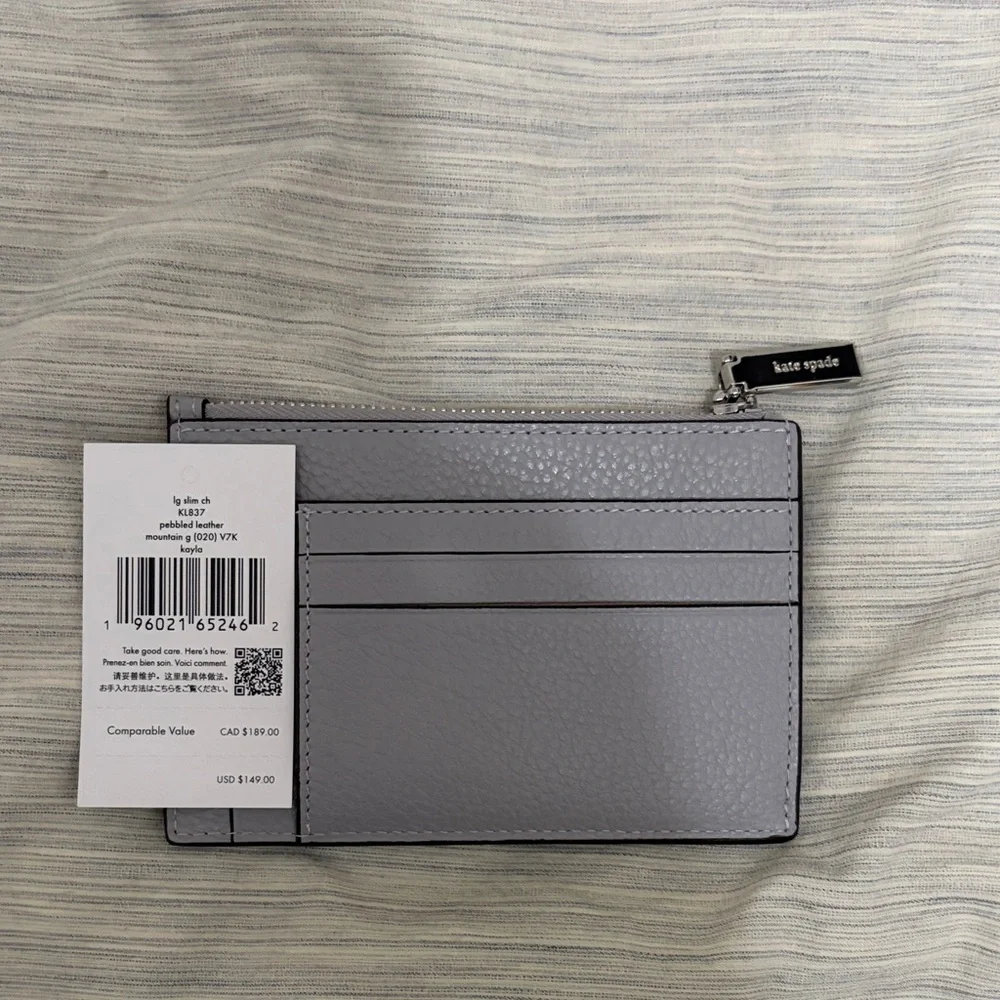 kate spade Card & Key Holder with Silver Spade Hardware - Picture 6 of 7